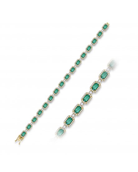 EMERALD CUT DIAMOND BRACELET (TB672)